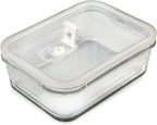 [5-Pack] Food Prep & Storage Glass Containers with Lids - Airtight Glass Meal Prep Containers Reusable (880 Millilitres - 1 Compartment)