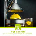 Manual Citrus Juicer Hand Press Juice Extractor Heavy-Duty Anti-Slip Base for Stability