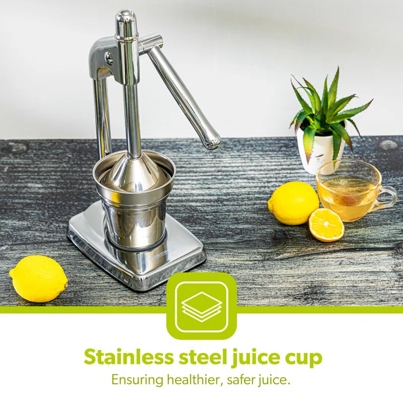 Manual Citrus Juicer Hand Press Juice Extractor Heavy-Duty Anti-Slip Base for Stability