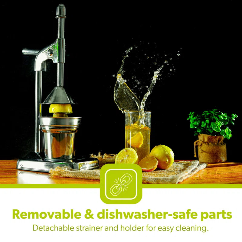 Manual Citrus Juicer Hand Press Juice Extractor Heavy-Duty Anti-Slip Base for Stability