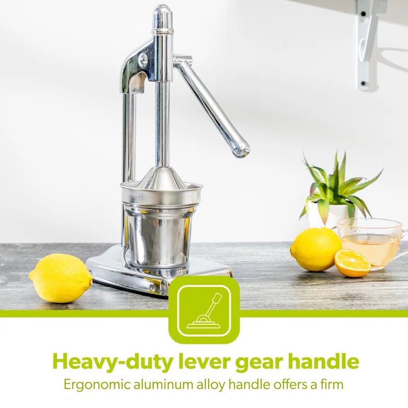 Manual Citrus Juicer Hand Press Juice Extractor Heavy-Duty Anti-Slip Base for Stability