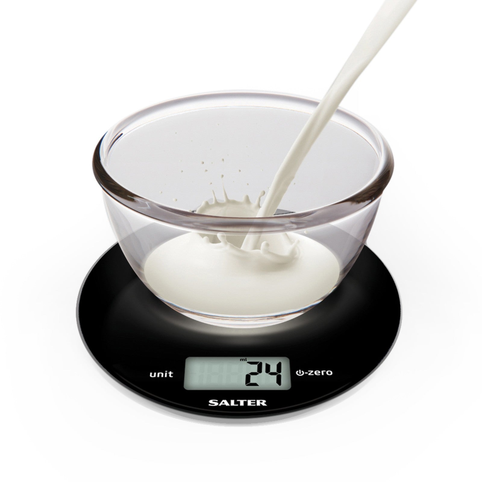 Salter Digital Kitchen Scale Easy Read LCD Display 8 KG Black Marble Effect